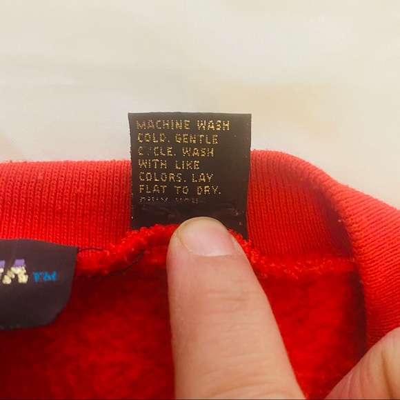 VINTAGE/RETRO 80’s Ruby red zebra/leopard print Crewneck sweater Sz M - Picture 3 of 7